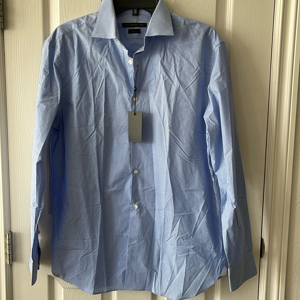 John Varvatos NWT Blue Size 16.5 R - Picture 1 of 8